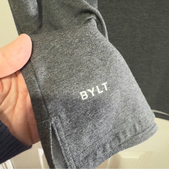 BYLT Mens Gray Drop Cut Short Sleeve Lux Tshirt XL - Picture 2 of 4